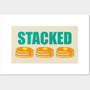 Stacked like pancakes - aqua Posters and Art